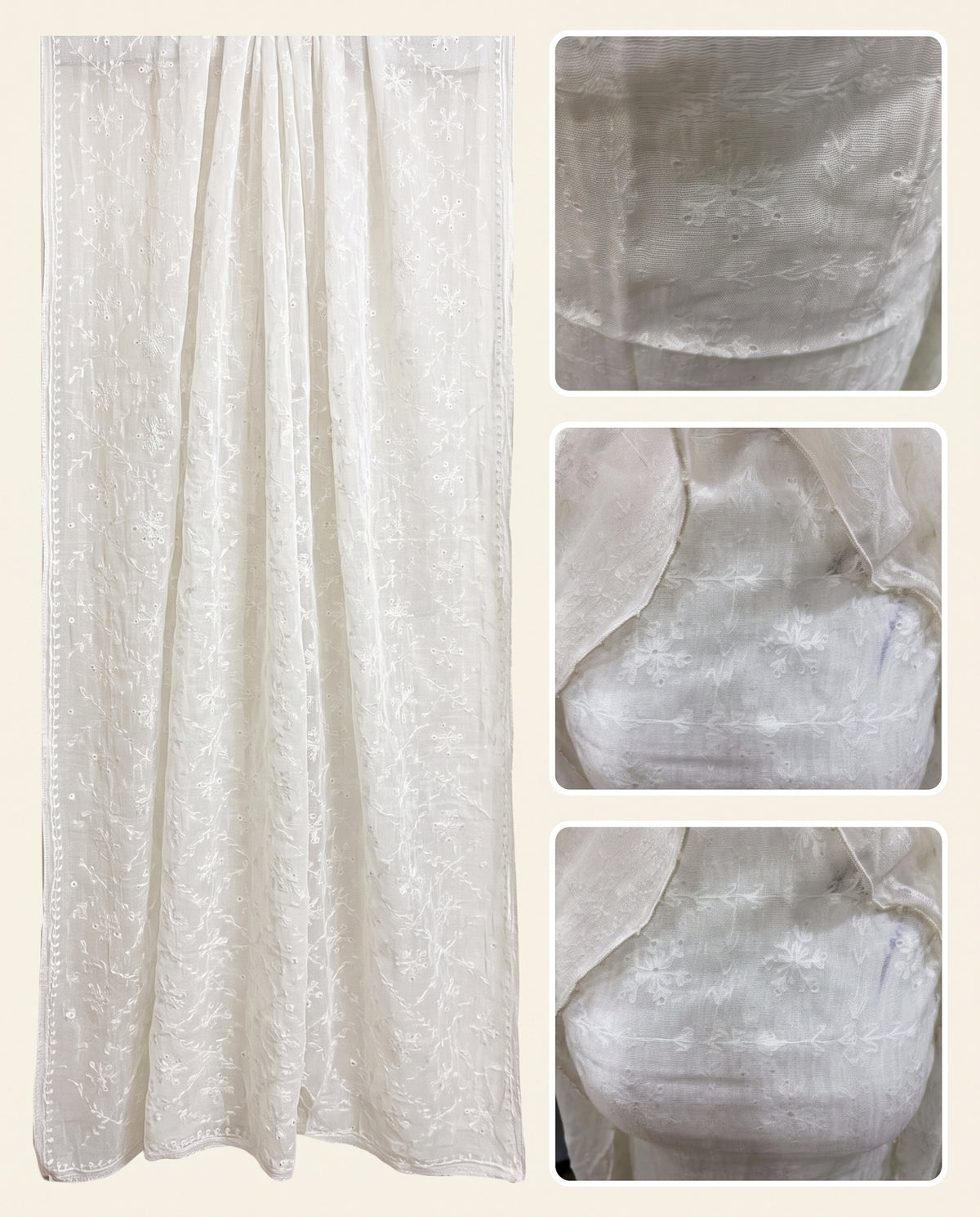 White on white kacha tanka suit