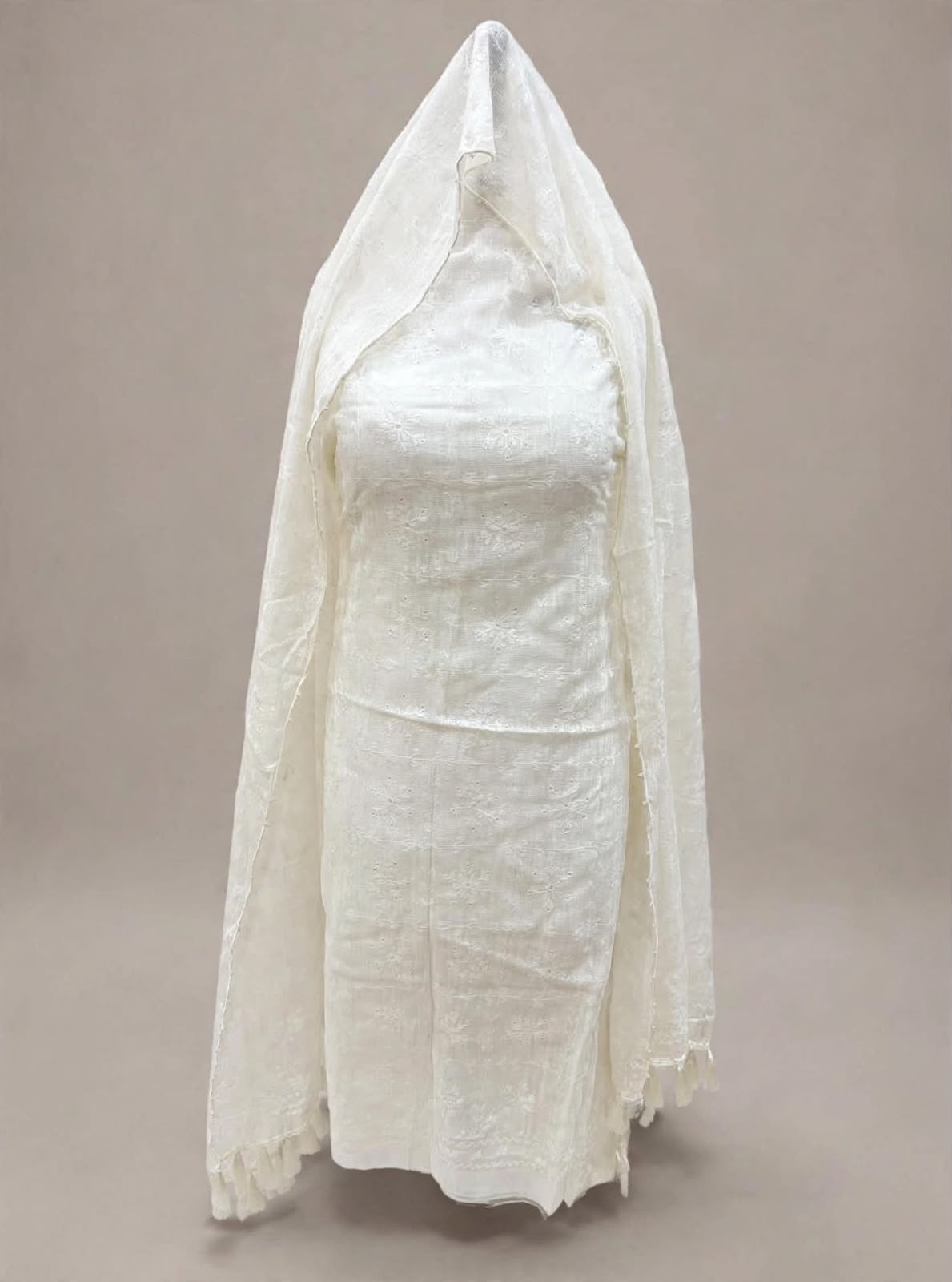White on white kacha tanka suit