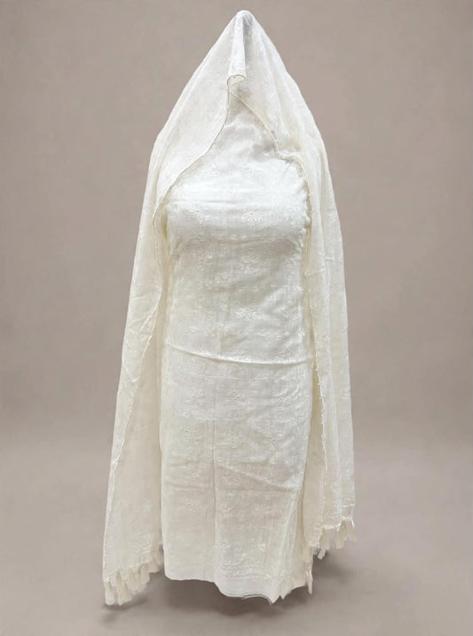 White on white kacha tanka suit
